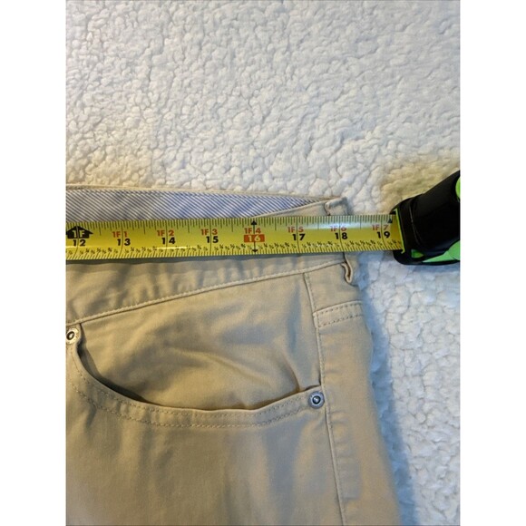 Peter Millar Men's 36 Ultimate Sateen Five-Pocket Pant Khaki Beige Size 36x28 - Picture 3 of 5